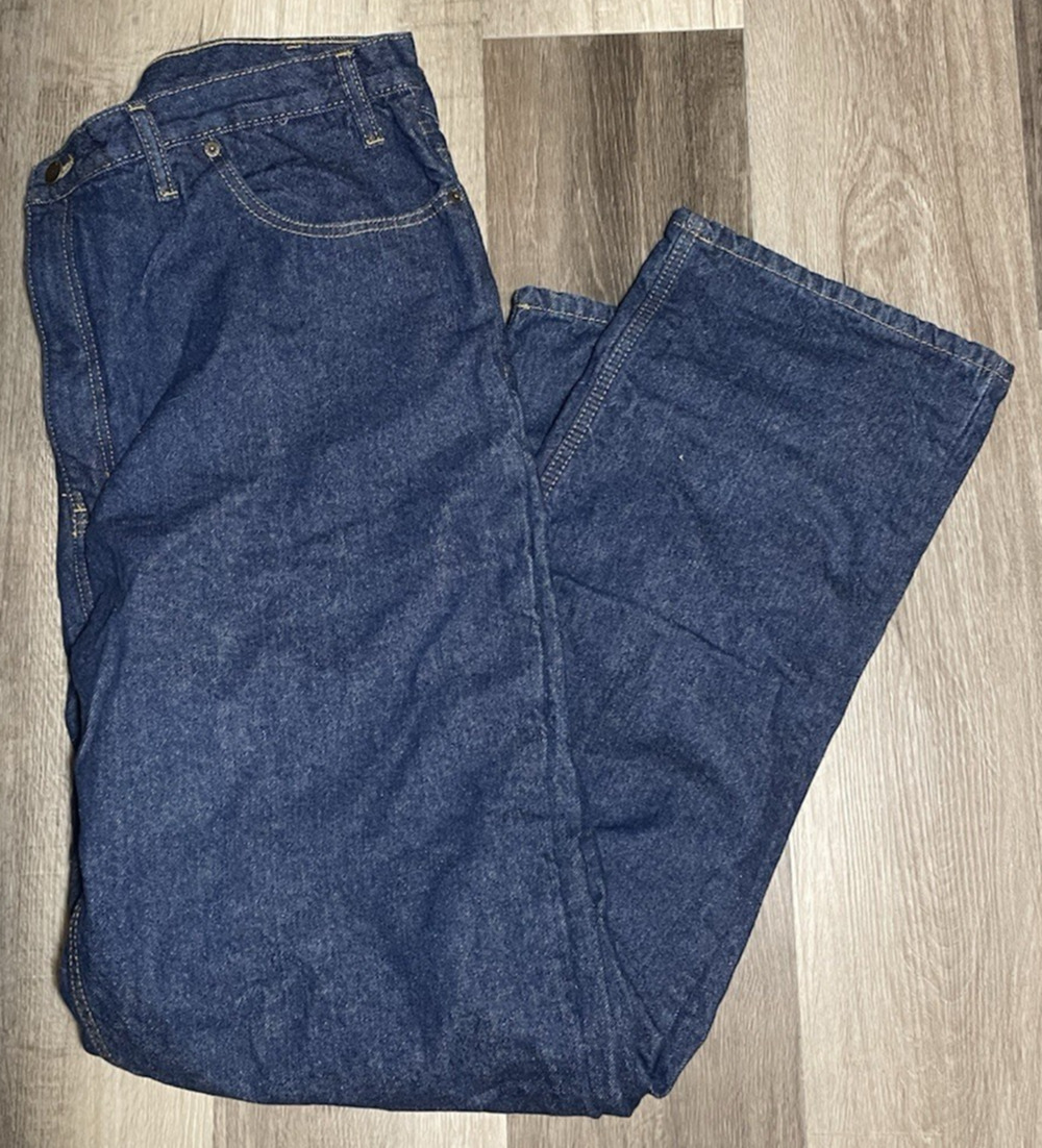 Full Blue Men's 44x34 Blue Dark Wash Flannel Lined Jeans Relaxed Fit NEW